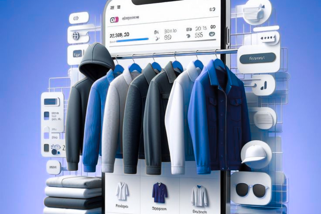 Customer browsing products on online store Customer browsing products on online store